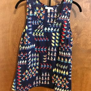 JCrew Tank Regatta Print Size 10
